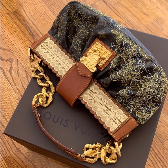 Limited edition Louis Vuitton  brown monogram Dentelle Kristen bag - Picture 8 of 9